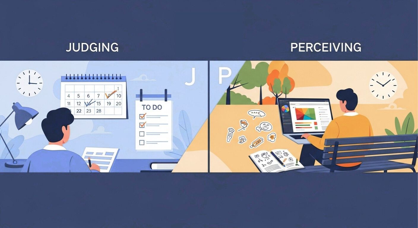 Judging vs Perceiving, Created with AI