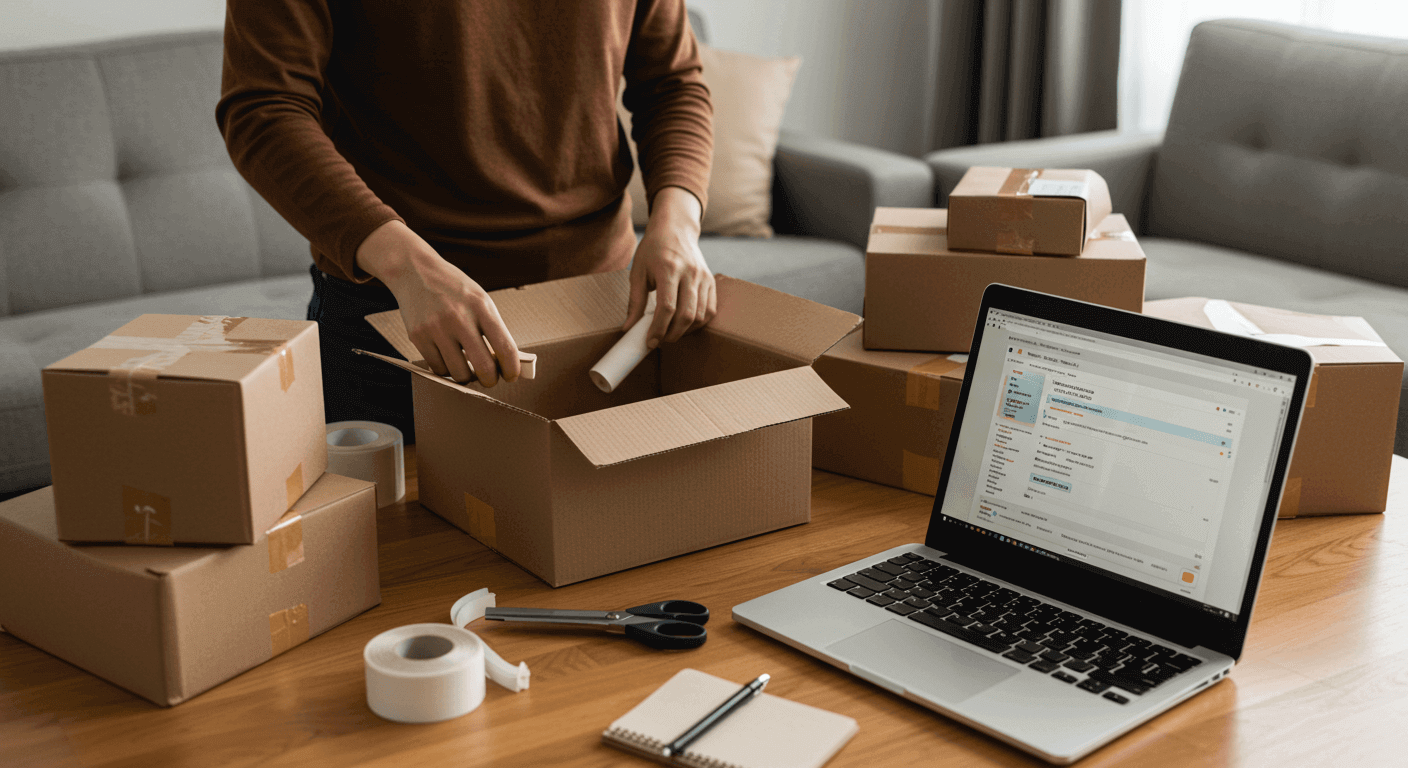 E-commerce seller, Created with AI