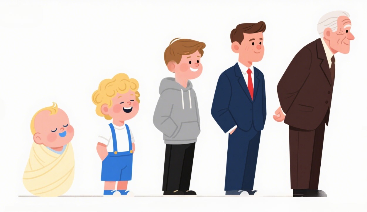 Changing of Mental Age, Created with AI